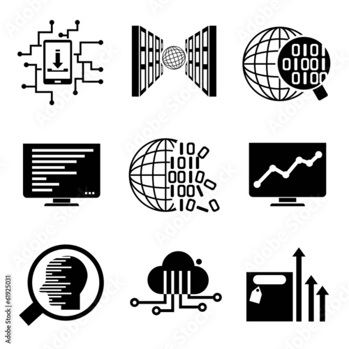 data analytics, data analysis, network icons