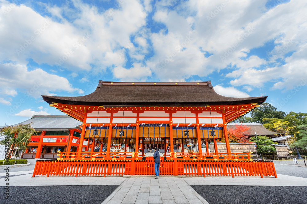 A shrine at  Fushimi Inari-taisha complex in Kyoto
