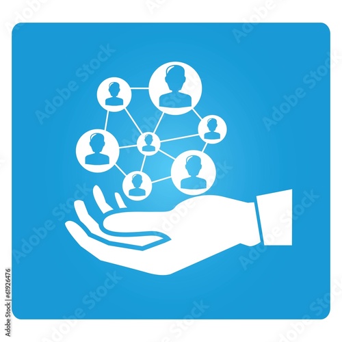 hand holding people, social network concpt