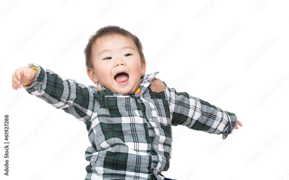 Little child excited Little child excited