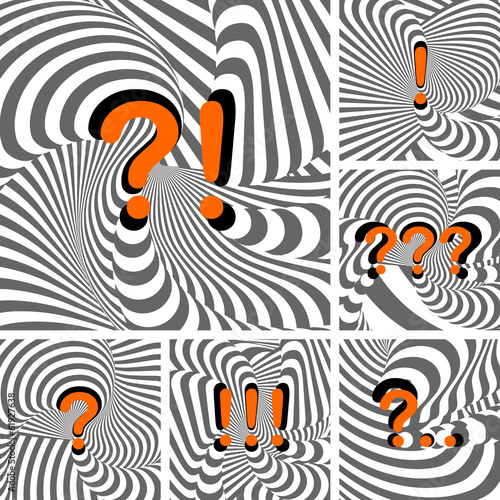 Design punctuation marks set. Question and exclamation marks
