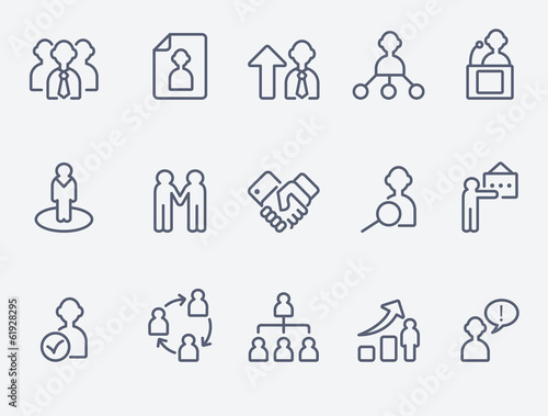 Human management icons