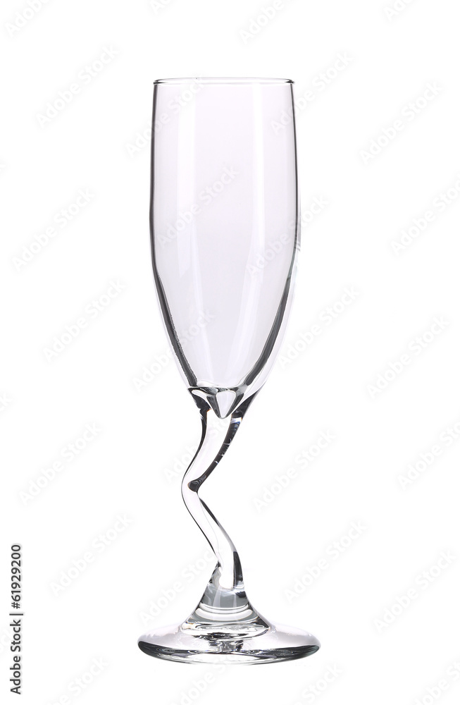 Empty champagne glass. Empty champagne glass.