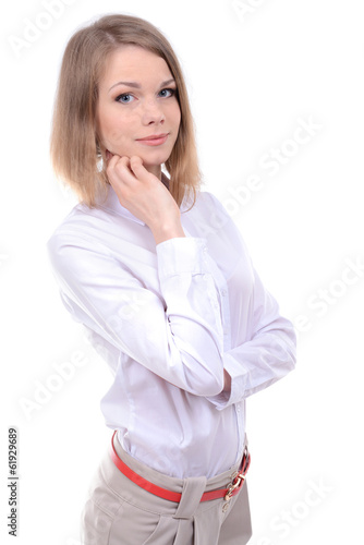 Business woman isolated on ...