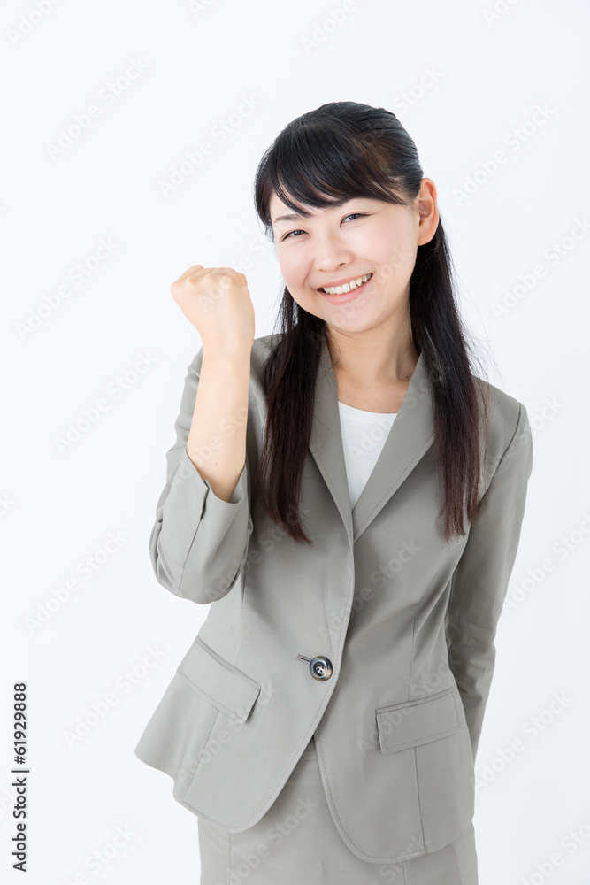 young asian businesswoman on white background young asian businesswoman on white background