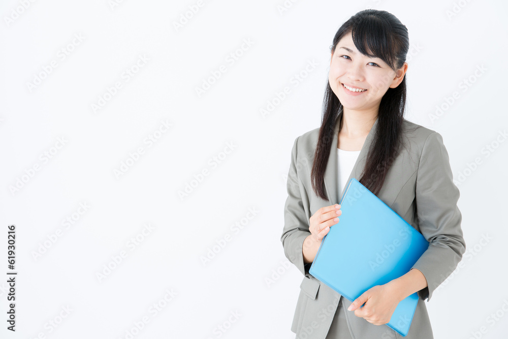 young asian businesswoman on white background young asian businesswoman on white background