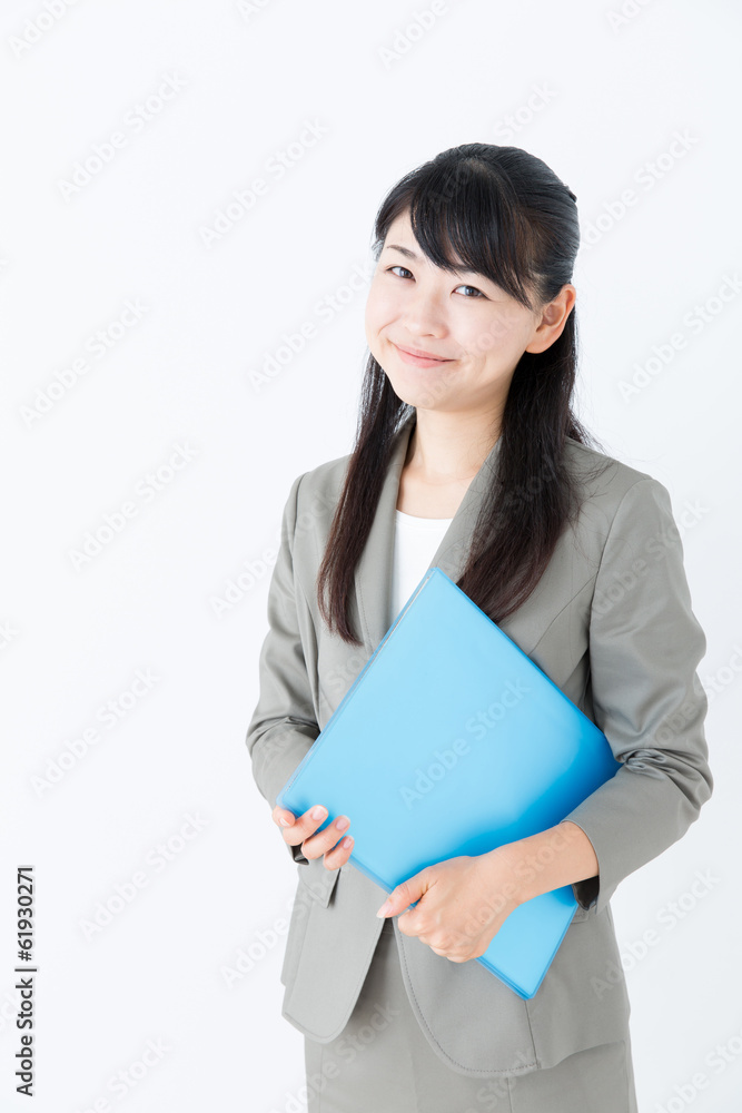 young asian businesswoman on white background young asian businesswoman on white background