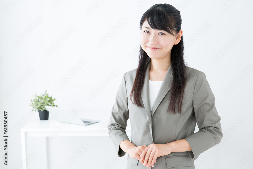 young asian businesswoman on white background young asian businesswoman on white background