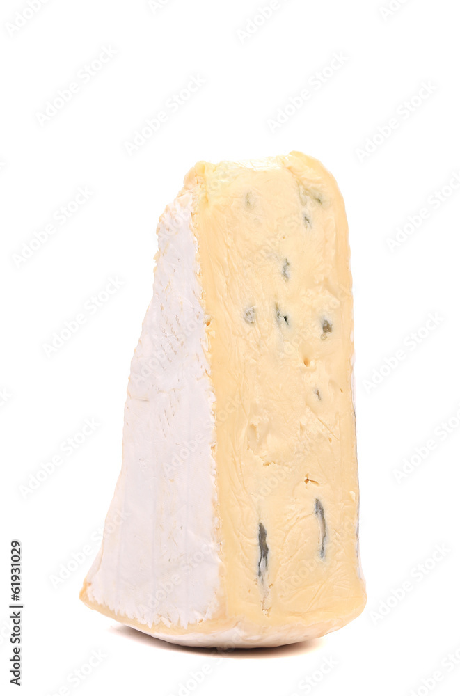 Slice of dor blue cheese. Slice of dor blue cheese.