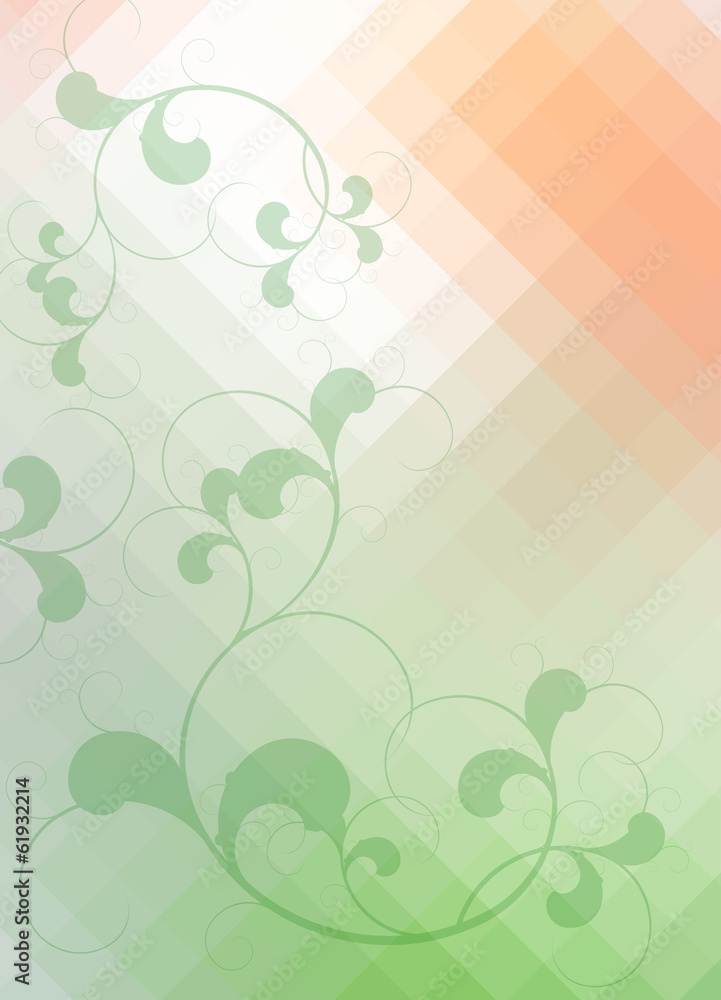 Abstract background with floral elements Abstract background with floral elements