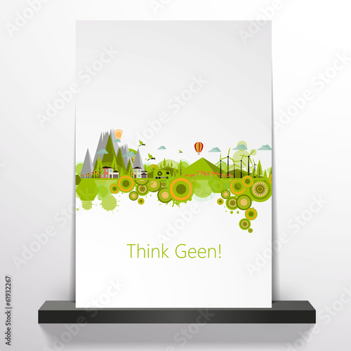 Modern Abstract Ecology Town Flyer Design