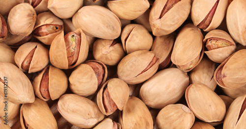 Close up of fresh pistachios.