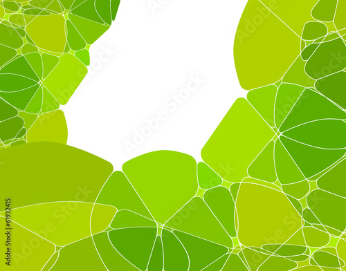Green abstract composition