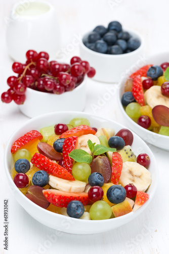 Fresh fruit and berry salad