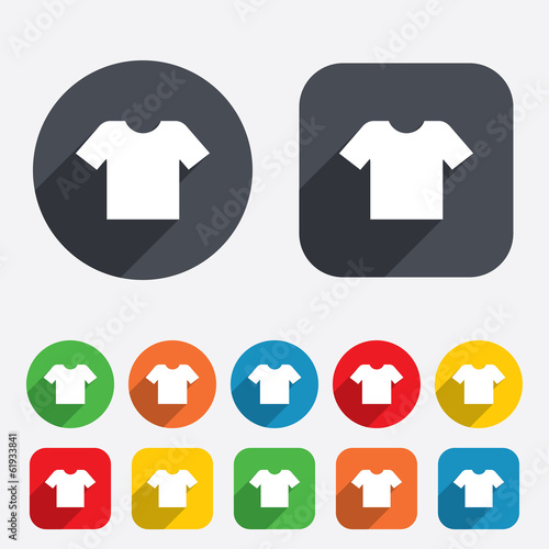 T-shirt sign icon. Clothes symbol.