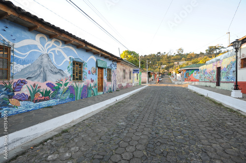 mural on a house at Ataco in El Salvador