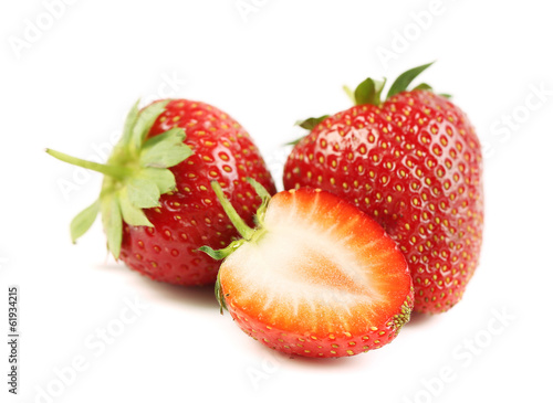 Two and half strawberries.