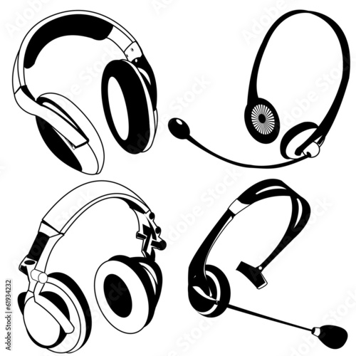 headphone black icons