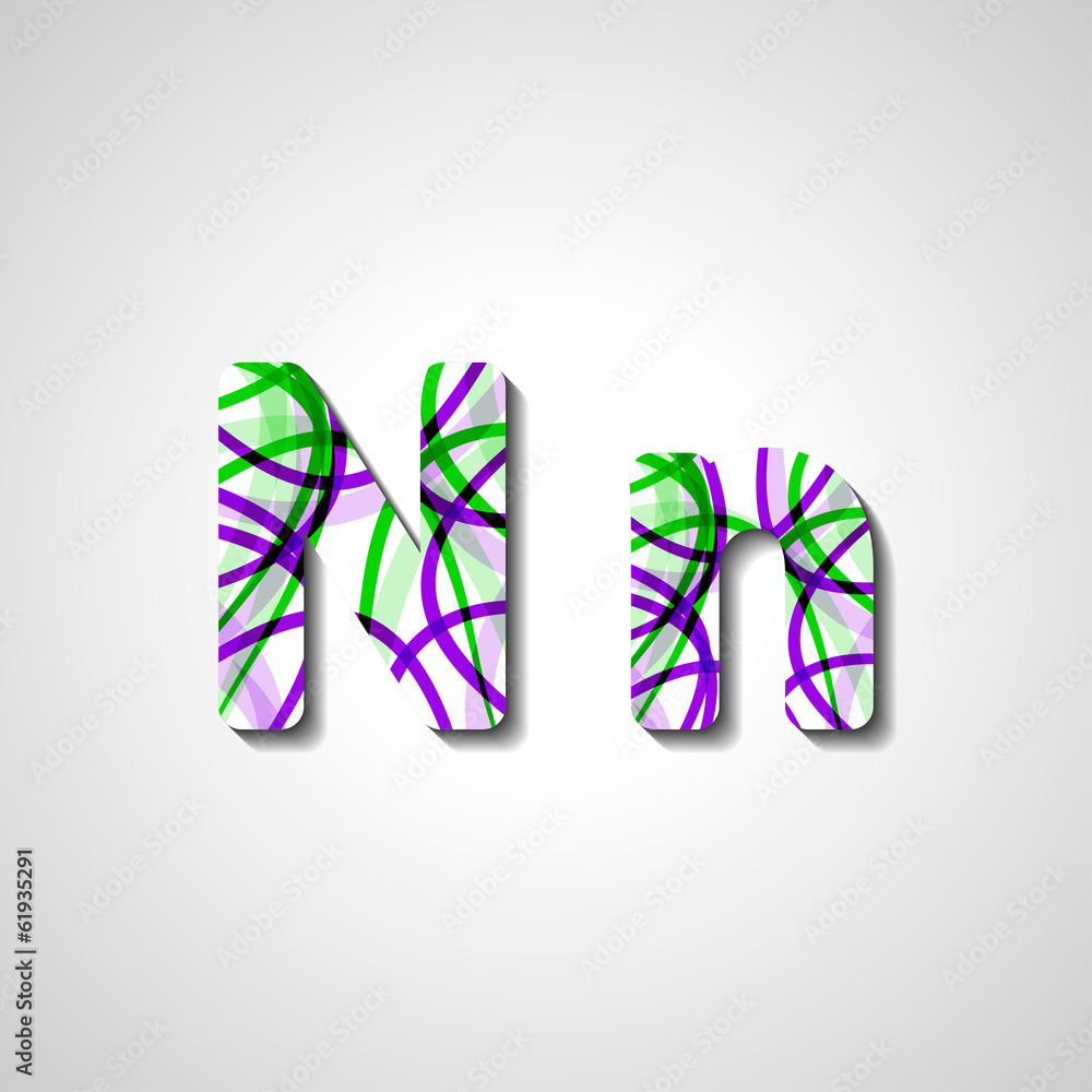 Colorful letter alphabet, abstract illustration Colorful letter alphabet, abstract illustration