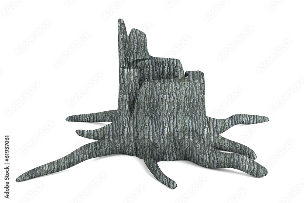 Obraz premium realistic 3d render of stump