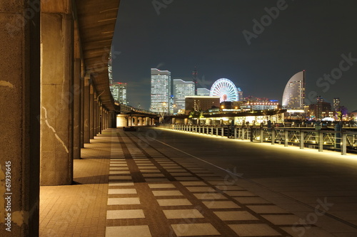 Photography view of yokohama skyline at minato-mirai area