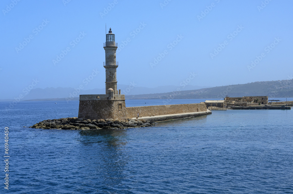 Old Egyptian lighthouse in Chania