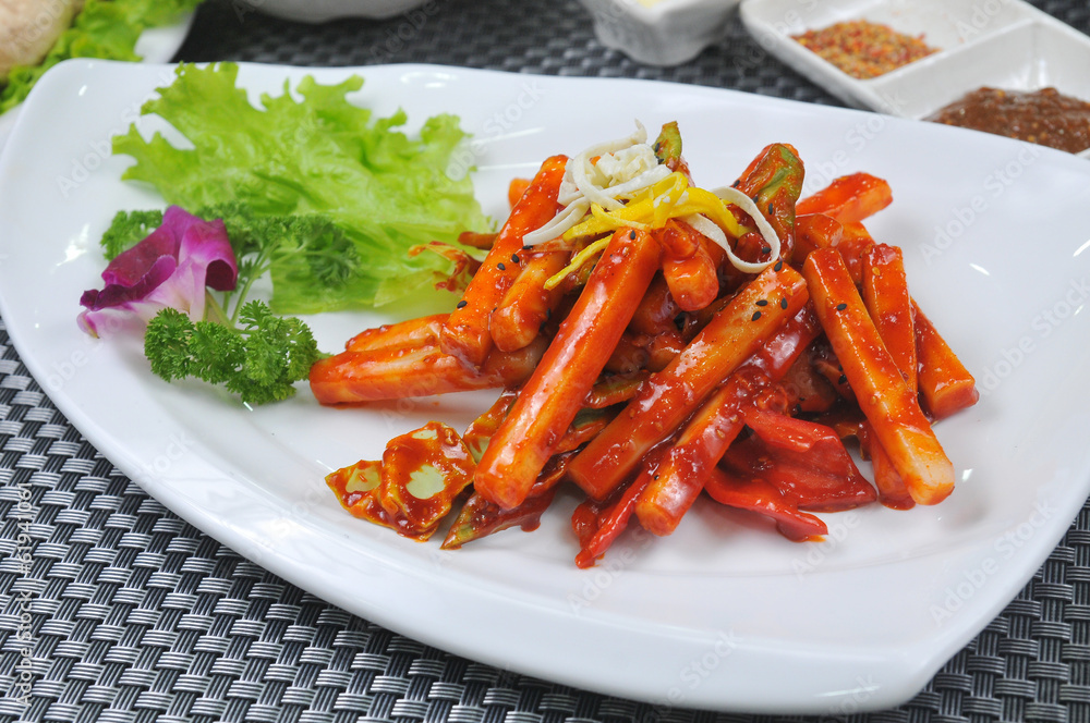Korean fried New Year cake Korean fried New Year cake