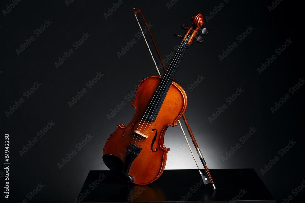Fototapeta premium aged handmade violin