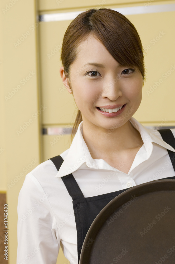 smiling female salesclerk