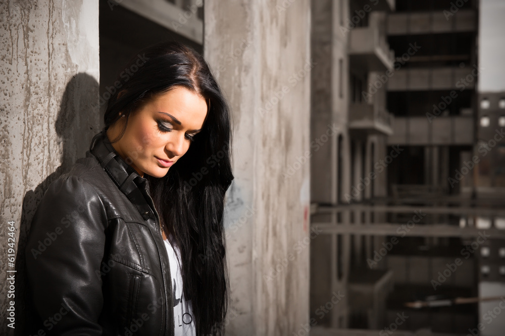 a beautiful black haired young girl a beautiful black haired young girl