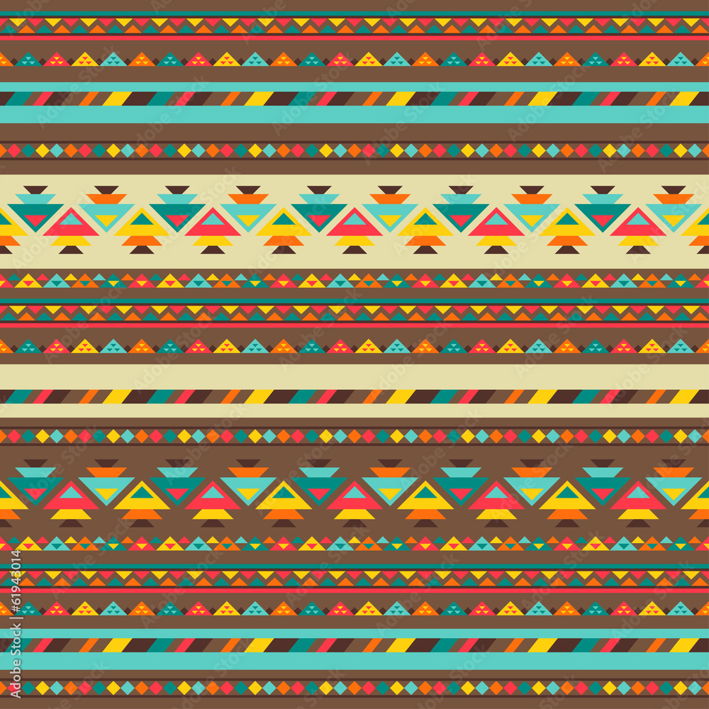 Ethnic seamless pattern in native style.
