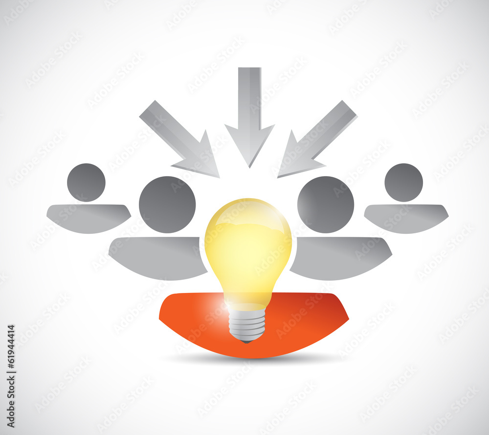 working team and ideas concept illustration working team and ideas concept illustration
