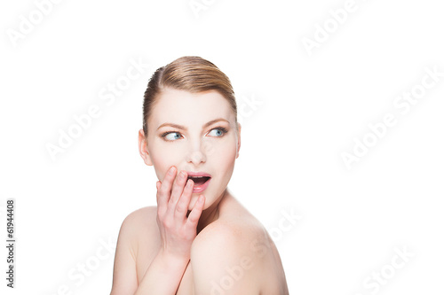 Cuadro en lienzo Beautiful expresive and natural woman