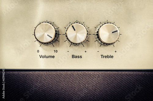 Sound volume controls in vintage style