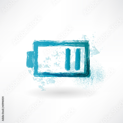 The battery is discharged. Brush icon.