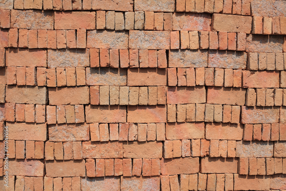 Fototapeta premium Stack of red brick
