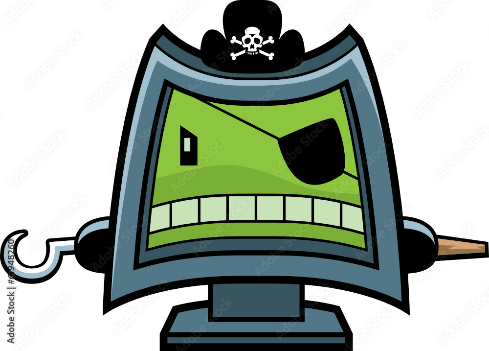 Naklejka premium Computer Pirate