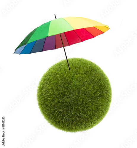 Graskugel mit Schirmchen