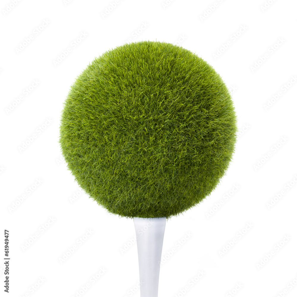 Naklejka premium Golfball aus Gras