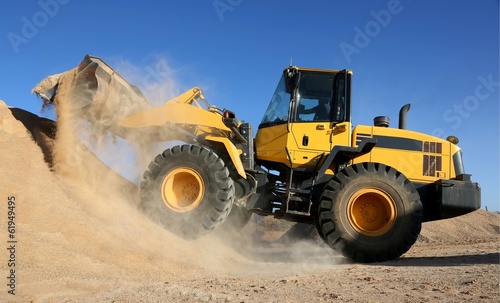 Front End Loading Digging in Sand