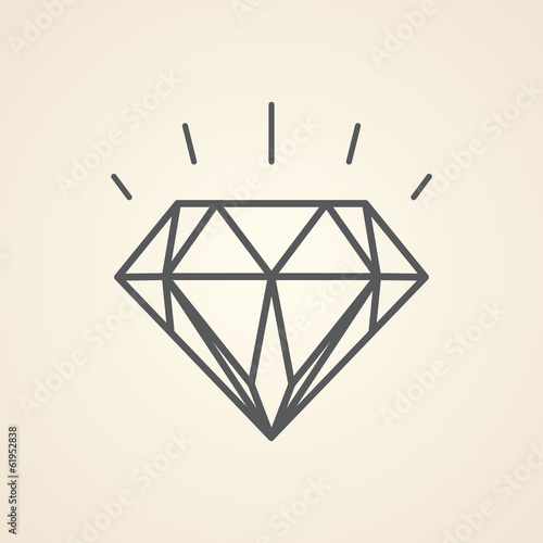 Vector illustration of diamond