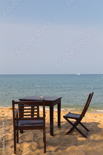 cafe on the sandy beach