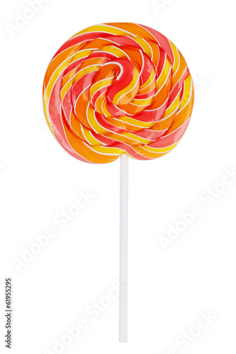 Round lollipop on a white background