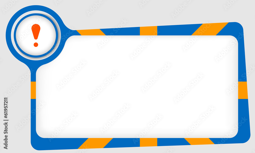 text box for entering text with exclamation mark Stock Vector | Adobe Stock