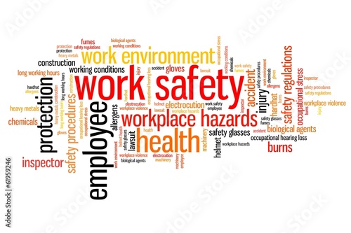 Safety at work - word cloud illustration