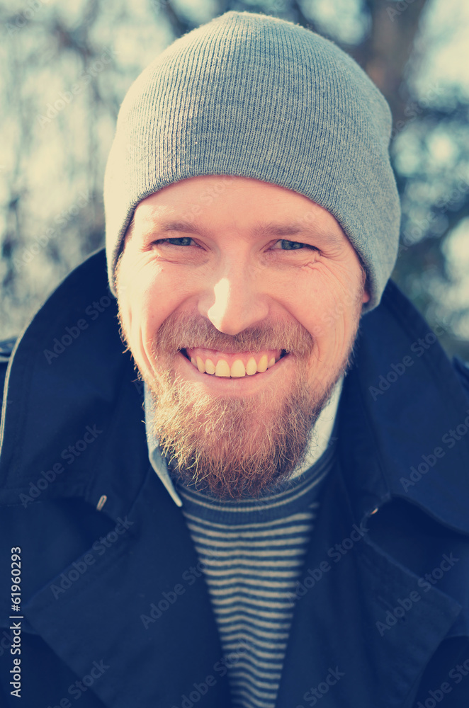 Male model with a beard Male model with a beard