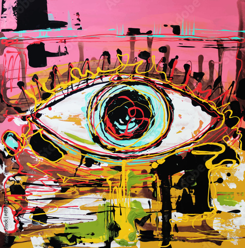 abstract composition of human eye