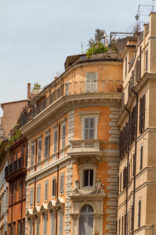 Rome, Italy. Typical architectural details of the old city