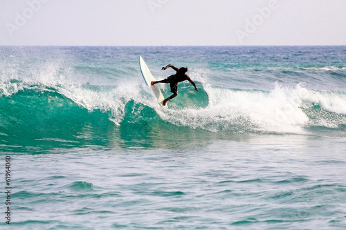 Surfing in Mirissa, Sri Lanka.