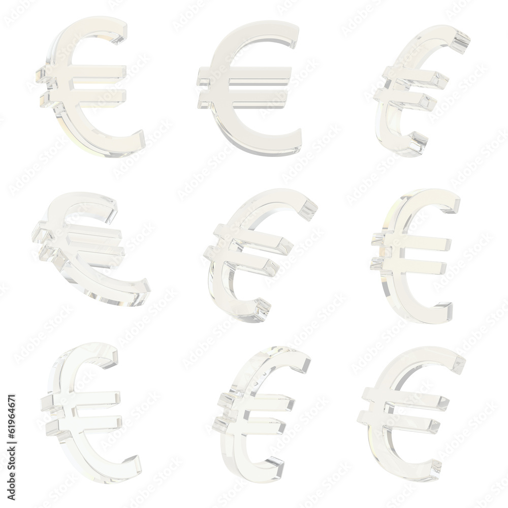 Obraz premium Euro currency sign render